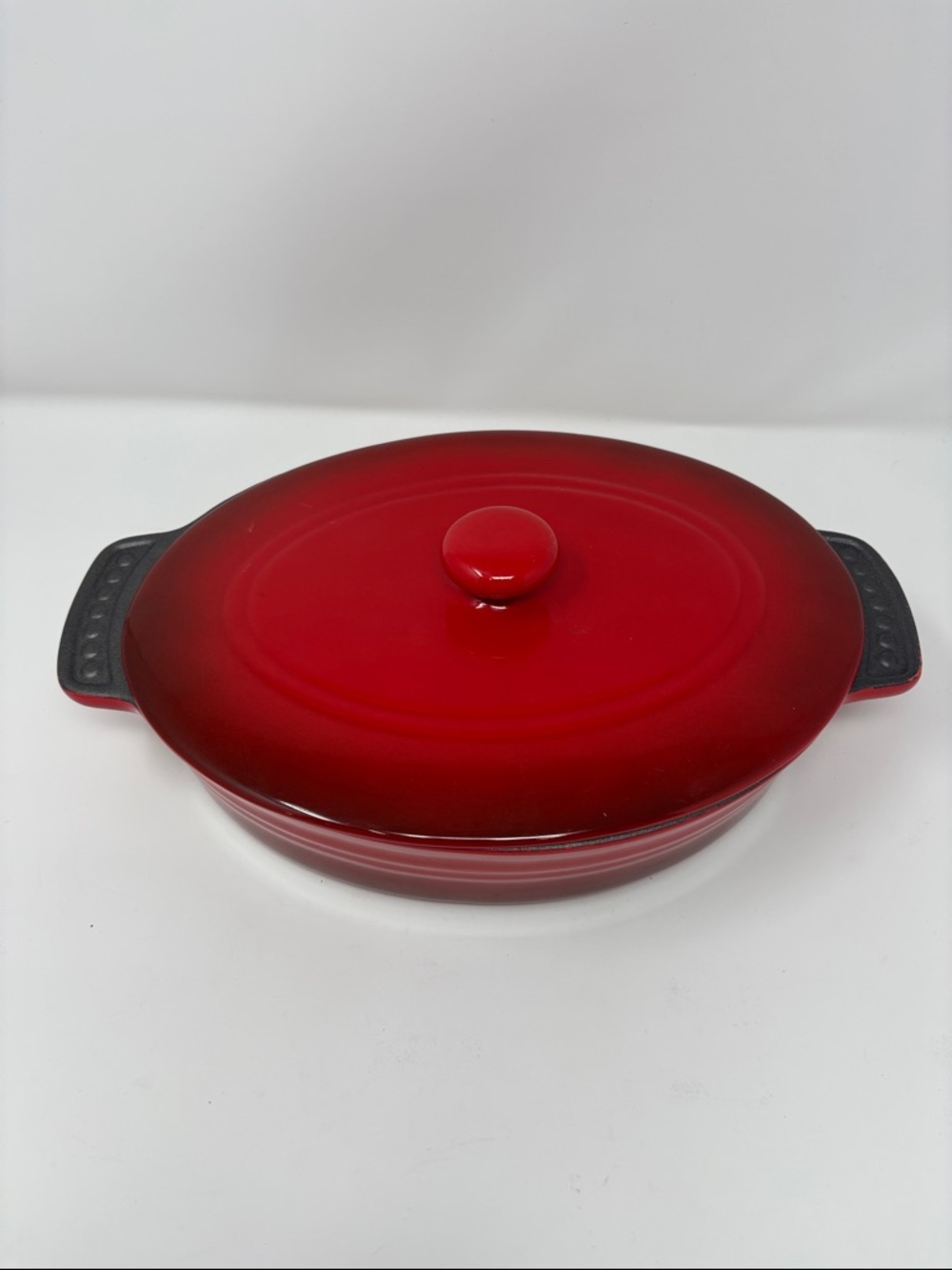 Red Enameled Covered Casserole - Premium Home Kitchen Cookware